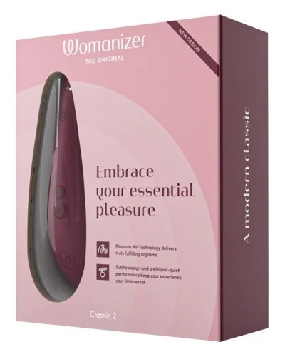 Stimulateur de clitoris Womanizer Classic 2 Bordeaux sextoys et accessoires sur La Boutique du Hard