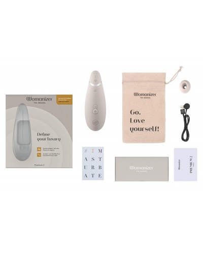 Stimulateur de clitoris WOMANIZER Premium 2 Gris sextoys et accessoires sur La Boutique du Hard