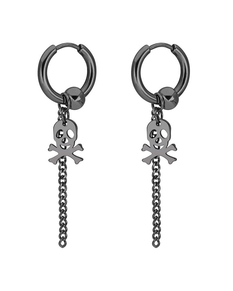 Boucles d'oreille Skull Cross Noires sextoys et accessoires sur La Boutique du Hard