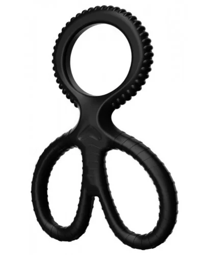 Ballstretcher souple Scissors Noir sextoys et accessoires sur La Boutique du Hard