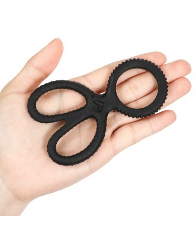 Ballstretcher souple Scissors Noir sextoys et accessoires sur La Boutique du Hard