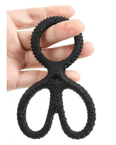 Ballstretcher souple Scissors Noir sextoys et accessoires sur La Boutique du Hard