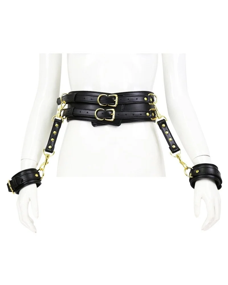 Ceinture avec liens Poignets Belt Wrist Noire sextoys et accessoires sur La Boutique du Hard