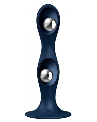 Plug Double Ball-R 17 x 3.5cm Bleu sextoys et accessoires sur La Boutique du Hard