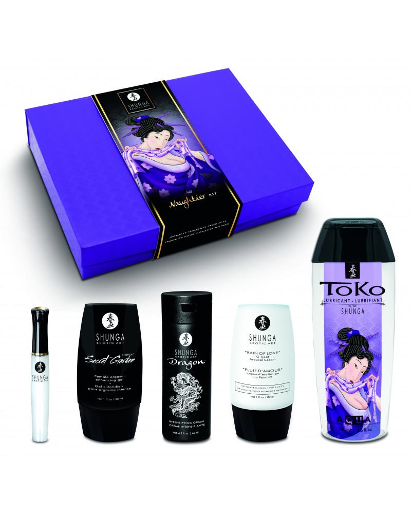 Coffret Ensemble 5 Pièces Naughtier Shunga sextoys et accessoires sur La Boutique du Hard