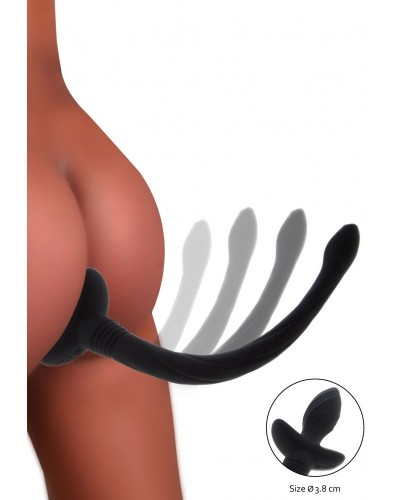 Plug Vibrant Queue de Chien Wiggle Tail 9 x 4cm Noir sextoys et accessoires sur La Boutique du Hard