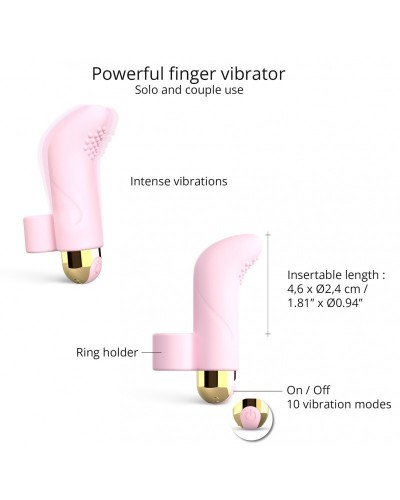 Vibro de doigt Touch Me Love to Love Rose sextoys et accessoires sur La Boutique du Hard