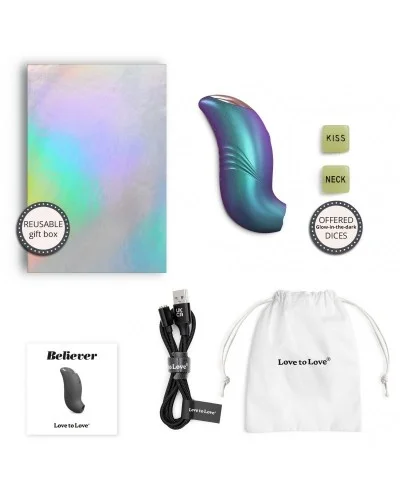 Stimulateur de clitoris Believer Love to Love Bleu sextoys et accessoires sur La Boutique du Hard