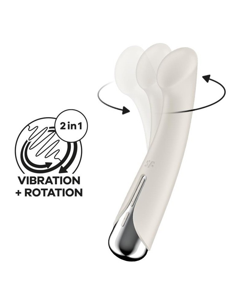 Stimulateur Spinning G-Spot 1 - 11 x 3.5cm Crème sextoys et accessoires sur La Boutique du Hard