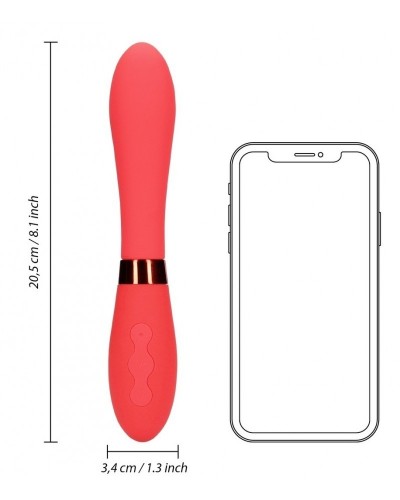 Vibromasseur Smooth Line 11 x 3.4 cm Rouge sextoys et accessoires sur La Boutique du Hard