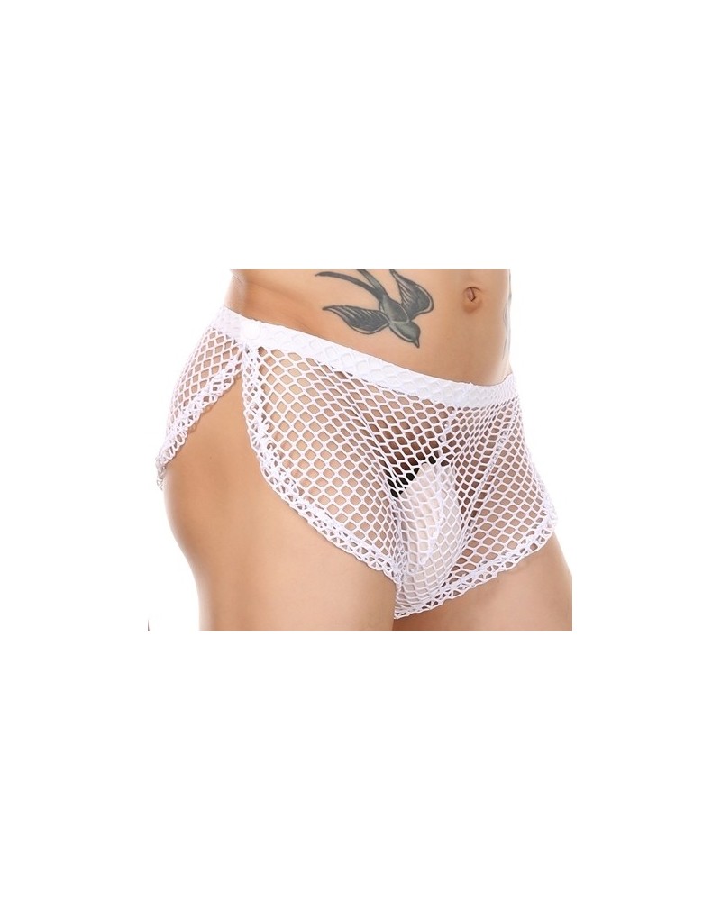 Short sexy Résille Ogusto Blanc sextoys et accessoires sur La Boutique du Hard