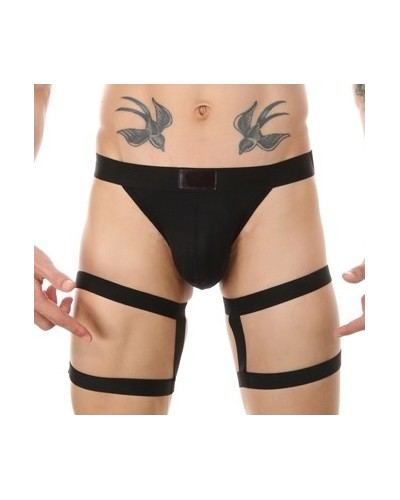 String avec bandes élastiques Clelio Noir sextoys et accessoires sur La Boutique du Hard