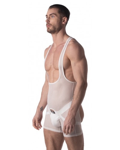 Singlet Backless Pan Blanc sextoys et accessoires sur La Boutique du Hard