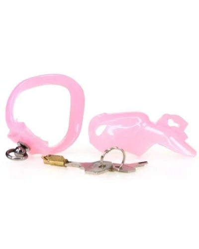 Cage de chasteté Stop This 9 x 3cm Rose sextoys et accessoires sur La Boutique du Hard