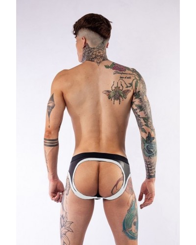 Jockstrap en néoprène Jock Brief Mr B Noir-Blanc sextoys et accessoires sur La Boutique du Hard