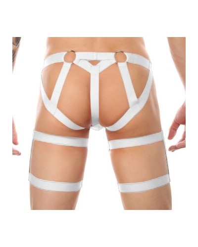 String avec bandes élastiques Clelio Blanc sextoys et accessoires sur La Boutique du Hard