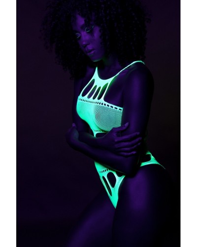 Body à encolure grecque Vert Fluo sextoys et accessoires sur La Boutique du Hard