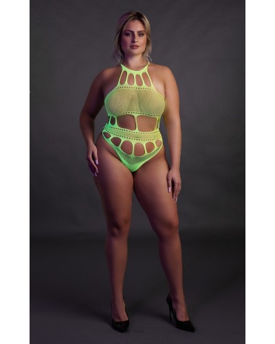 Body à encolure grecque Vert Fluo sextoys et accessoires sur La Boutique du Hard