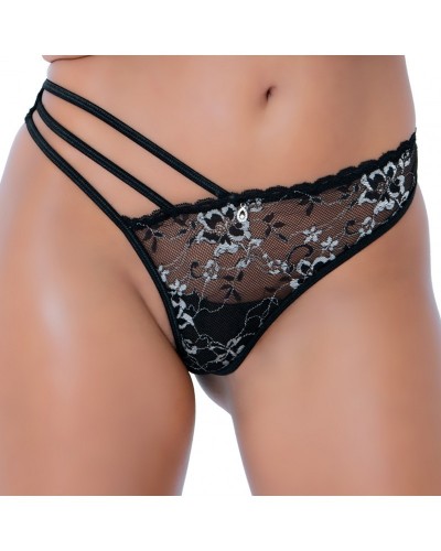 String Very Sexy Floral Noir sextoys et accessoires sur La Boutique du Hard