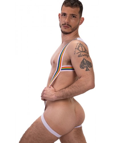 Harnais Jock Pride Infinity Blanc sextoys et accessoires sur La Boutique du Hard