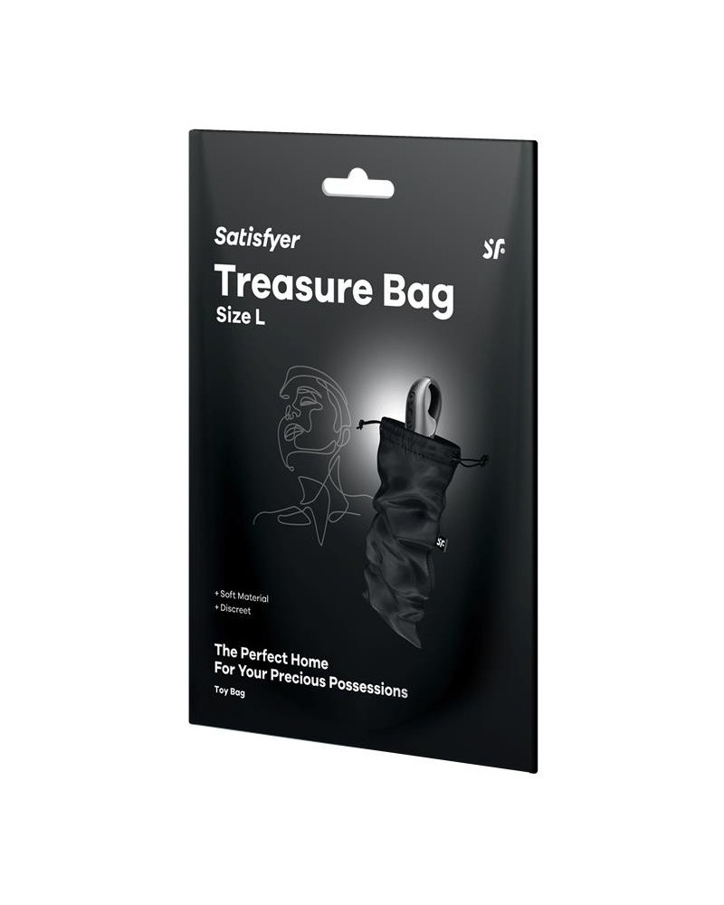 Pochette de Rangement Treasure Bag L Noir sextoys et accessoires sur La Boutique du Hard