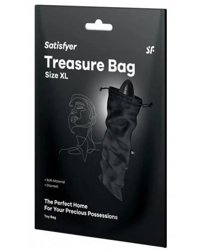 Pochette de Rangement Treasure Bag XL Noir sextoys et accessoires sur La Boutique du Hard