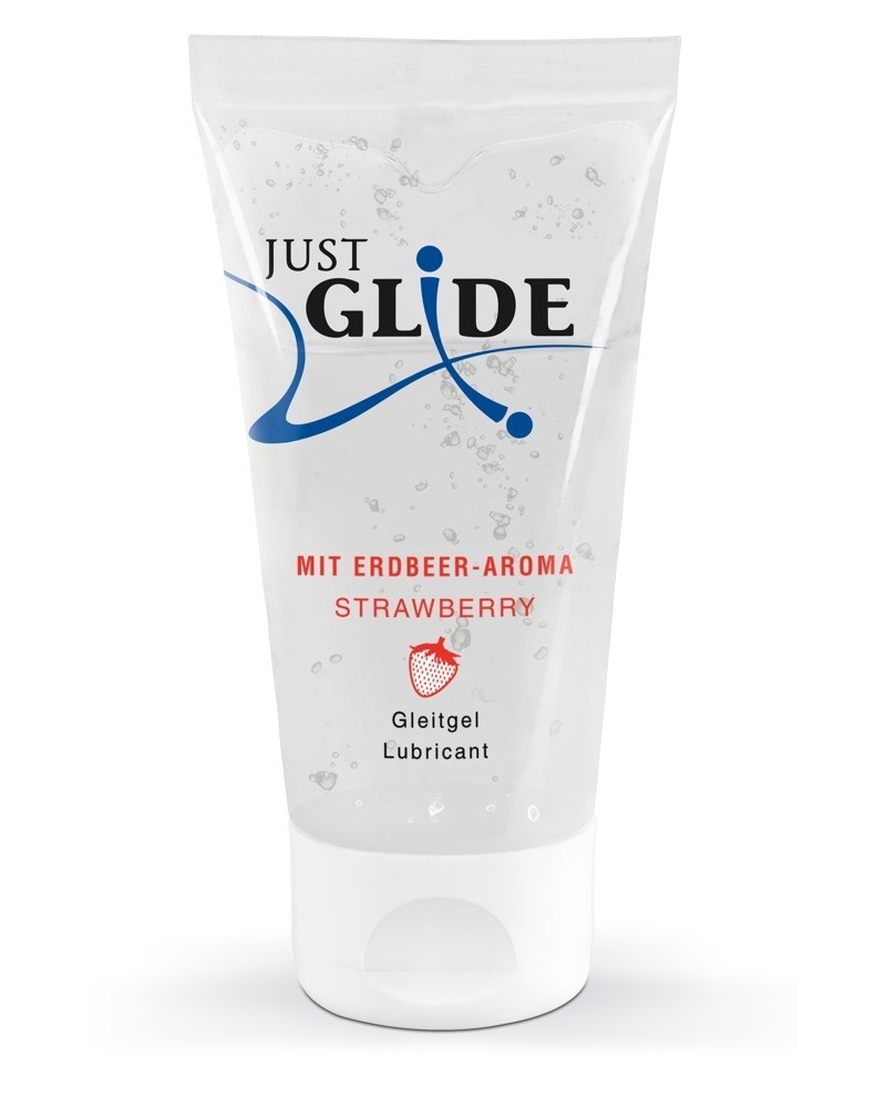 Lubrifiant Aromatisé Fraise Just Glide 50 ml sextoys et accessoires sur La Boutique du Hard