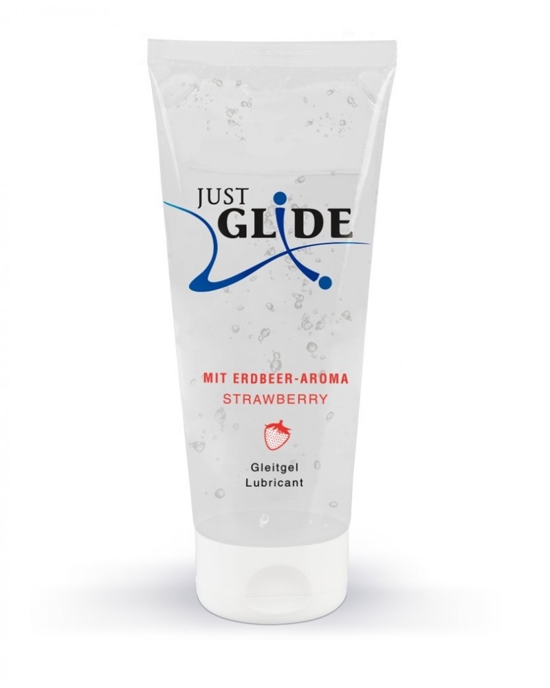 Lubrifiant Aromatisé Fraise Just Glide 200ml sextoys et accessoires sur La Boutique du Hard