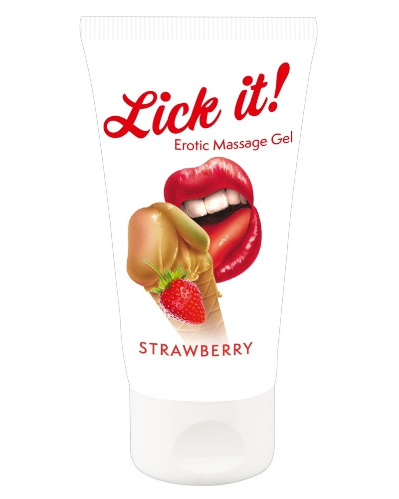 Gel de Massage Fraise 50ml sextoys et accessoires sur La Boutique du Hard