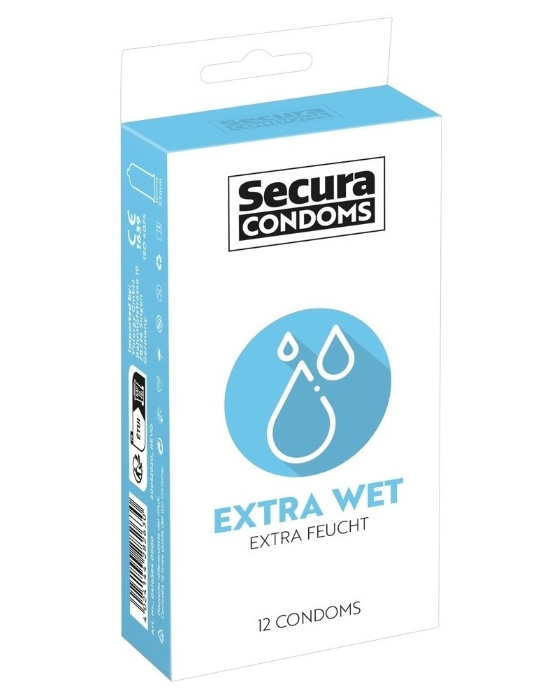 Préservatifs lubrifiés Extra Wet x12 sextoys et accessoires sur La Boutique du Hard