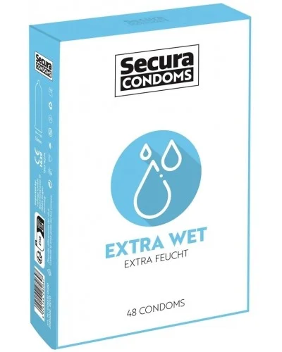 Préservatifs lubrifiés Extra Wet x48 sextoys et accessoires sur La Boutique du Hard