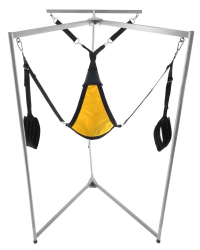 Kit Sling Tissu Triangle Jaune Armature Grise sextoys et accessoires sur La Boutique du Hard