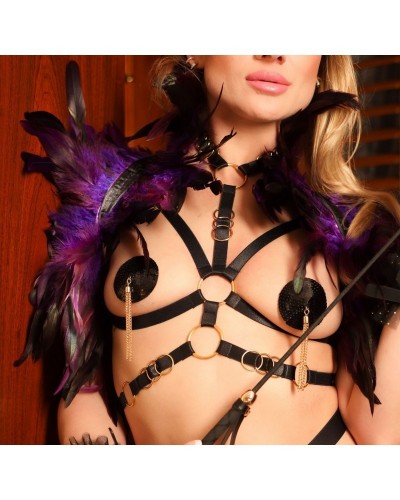 Couvre-Épaules Plumes Violet sextoys et accessoires sur La Boutique du Hard