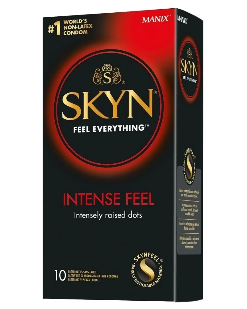 Préservatifs perlés sans latex Skyn Intense Feel x10 sextoys et accessoires sur La Boutique du Hard