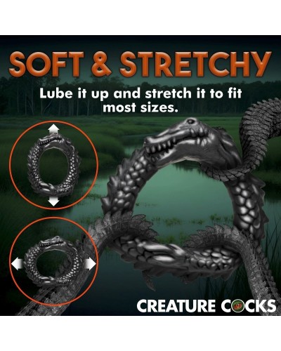 Cockring Black Caiman Noir sextoys et accessoires sur La Boutique du Hard