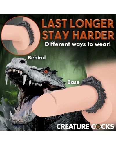 Cockring Black Caiman Noir sextoys et accessoires sur La Boutique du Hard