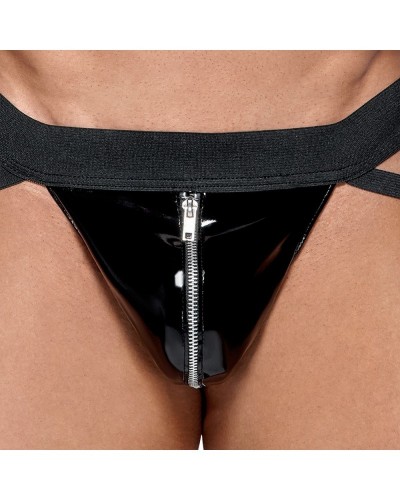 Jockstrap VINYL STRAP Noir sextoys et accessoires sur La Boutique du Hard