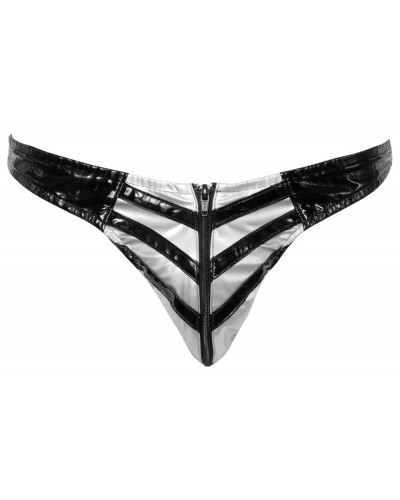 Slip sexy Vinyl Raft Noir-Argenté sextoys et accessoires sur La Boutique du Hard