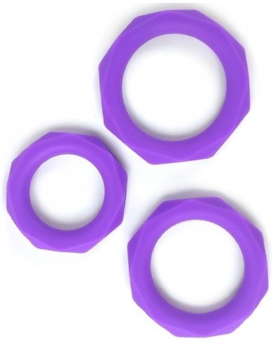 Lot de 3 Cockrings Souples Purply sextoys et accessoires sur La Boutique du Hard