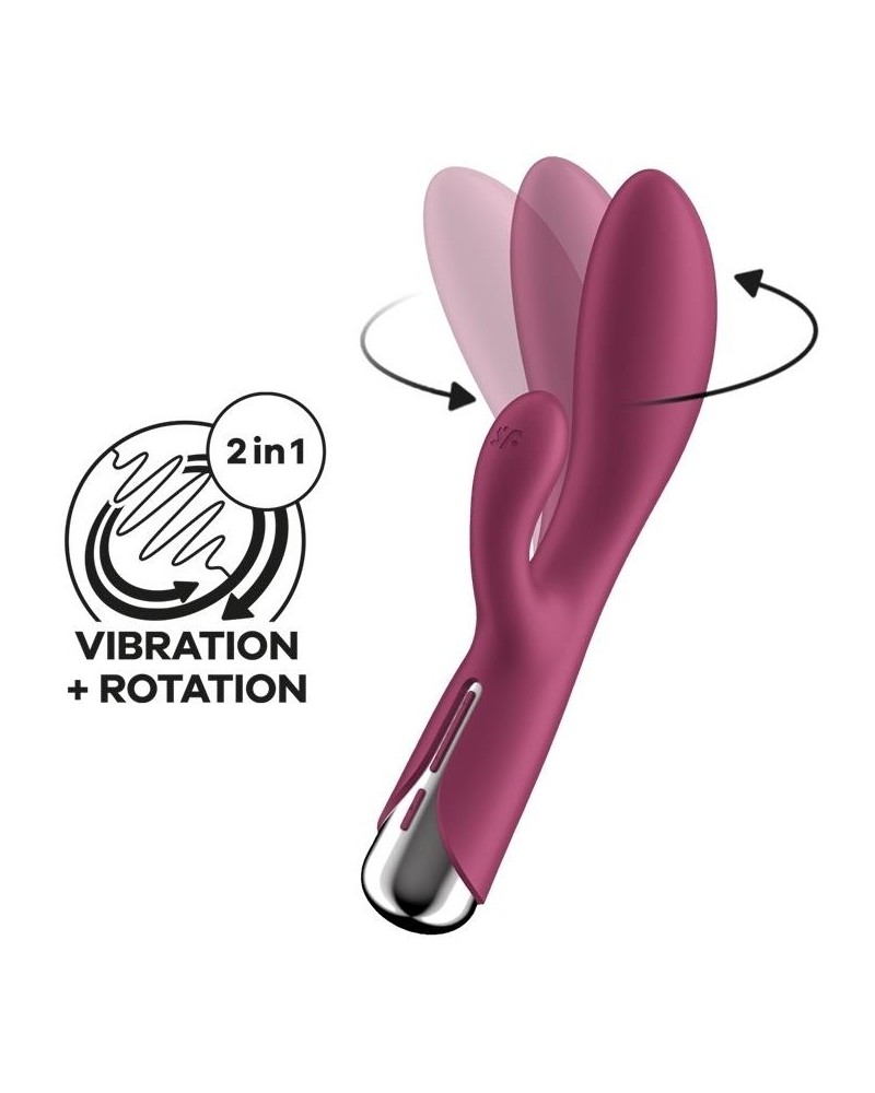 Vibro Rabbit Spinning Rabbit 1 11 x 3.5cm Framboise sextoys et accessoires sur La Boutique du Hard