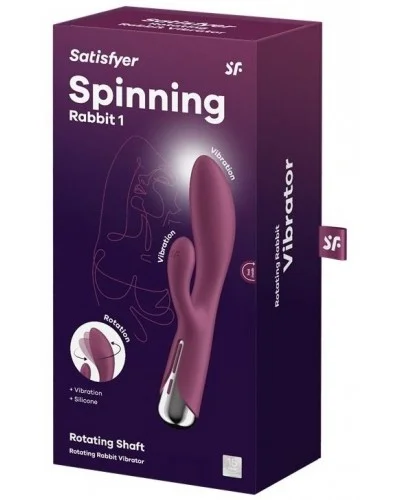 Vibro Rabbit Spinning Rabbit 1 11 x 3.5cm Framboise sextoys et accessoires sur La Boutique du Hard