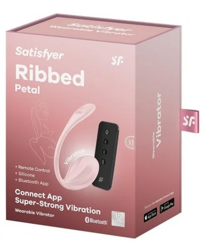 Vibromasseur Connecté Point G Ribbed Petal 8.5 x 3.8cm Rose sextoys et accessoires sur La Boutique du Hard