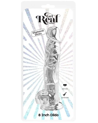 Gode Réaliste Diamond Dick 18 x 4.9cm Transparent sextoys et accessoires sur La Boutique du Hard