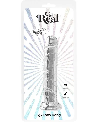 Gode Sans Bourse Diamond Dick 20 x 4cm Transparent sextoys et accessoires sur La Boutique du Hard