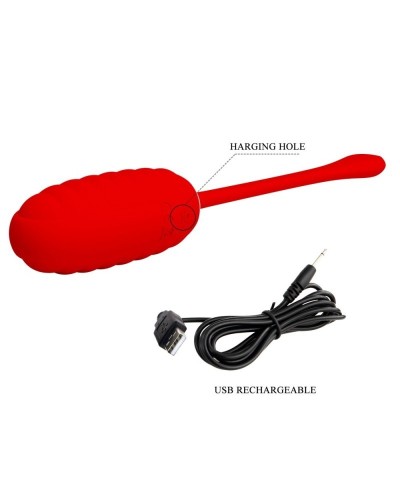 Oeuf Vibrant Kirk 8 x 3.5cm Rouge sextoys et accessoires sur La Boutique du Hard