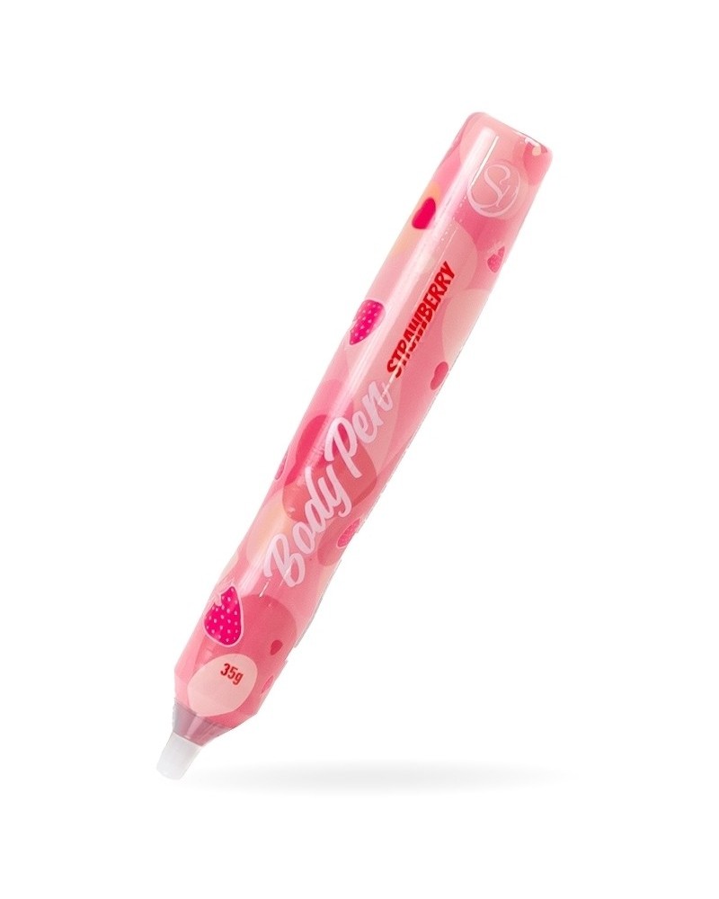 Stylo Corporel Comestible Fraise 35g sextoys et accessoires sur La Boutique du Hard