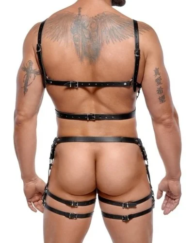 Harnais En Cuir Torse et Cuisses Leatherset M/L sextoys et accessoires sur La Boutique du Hard