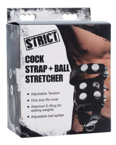 Ballstretcher Cock Strap Noir pas cher