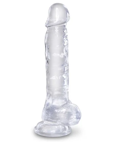 Gode transparent King Cock 18 x 4.7cm sextoys et accessoires sur La Boutique du Hard