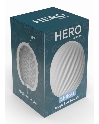 Oeuf de Masturbation Hero Spiral Blanc sextoys et accessoires sur La Boutique du Hard